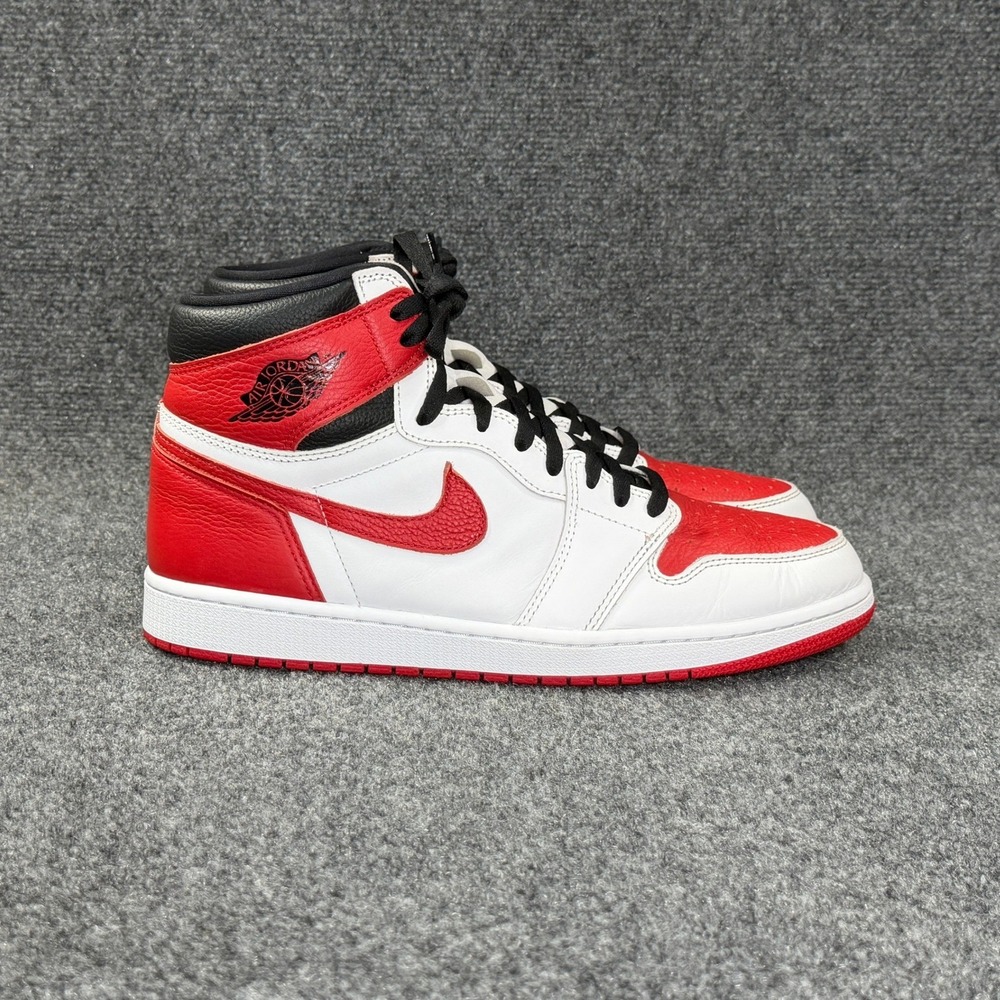 Jordan 1 Retro High OG Shoes Men's 12 Heritage Red White Black Athletic Sneakers